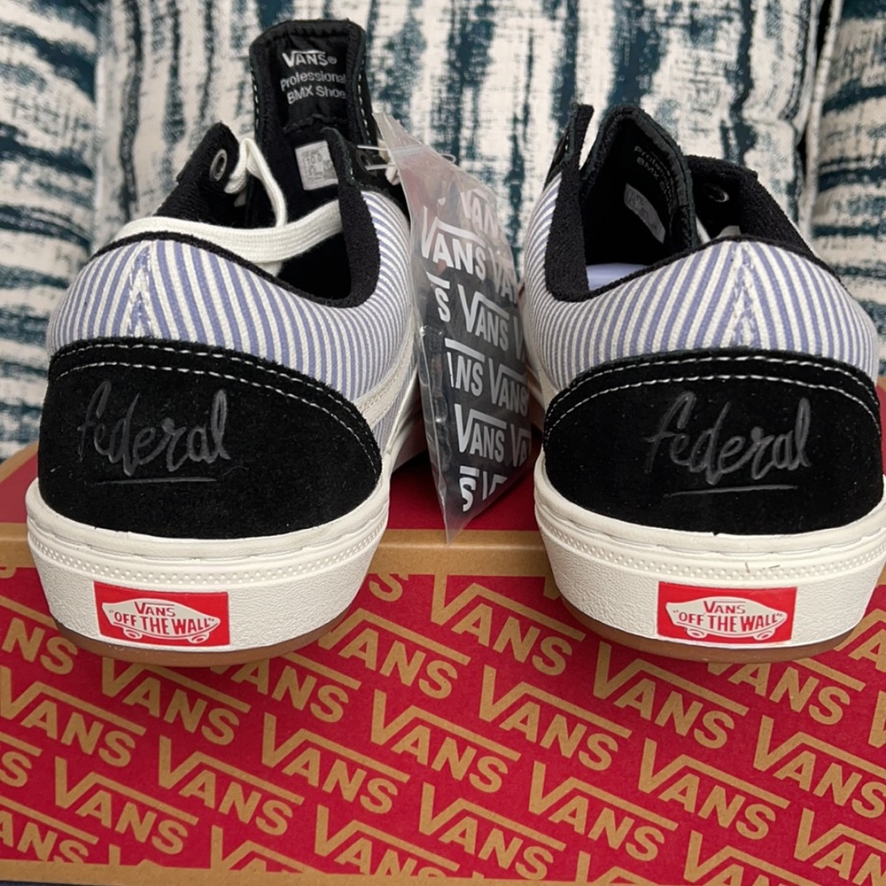 Vans Bmx Old Skool Federal Black/Bl Pinstripe MENS - Picture 14 of 16